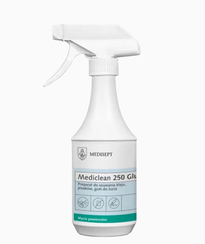Mediclean 250 Glue - Preparat do usuwania śladów po naklejkach, taśmach klejących, gumach, pisakach 500ml