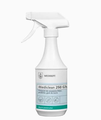 Mediclean 250 Glue  Preparat do usuwania śladów po naklejkach, taśmach klejących, gumach, pisakach 500ml