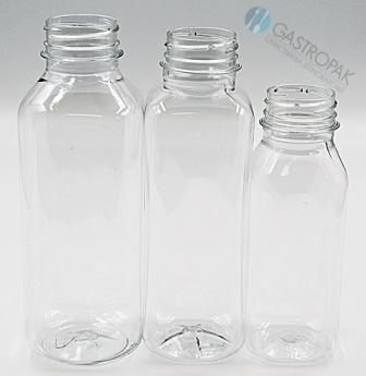 Butelka kwadratowa plastikowa do soków, smoothie 330ml (100)