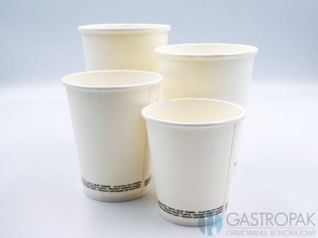 Kubki papierowe białe do kawy, gorącego 100ml (50)