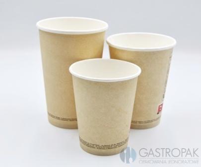 Kubki papierowe kraft do kawy, gorącego 300ml (50)