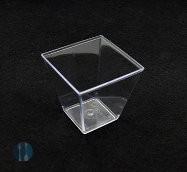 Pojemnik na przekąski transparentny Piramidki Wielorazowy 60ml (50)