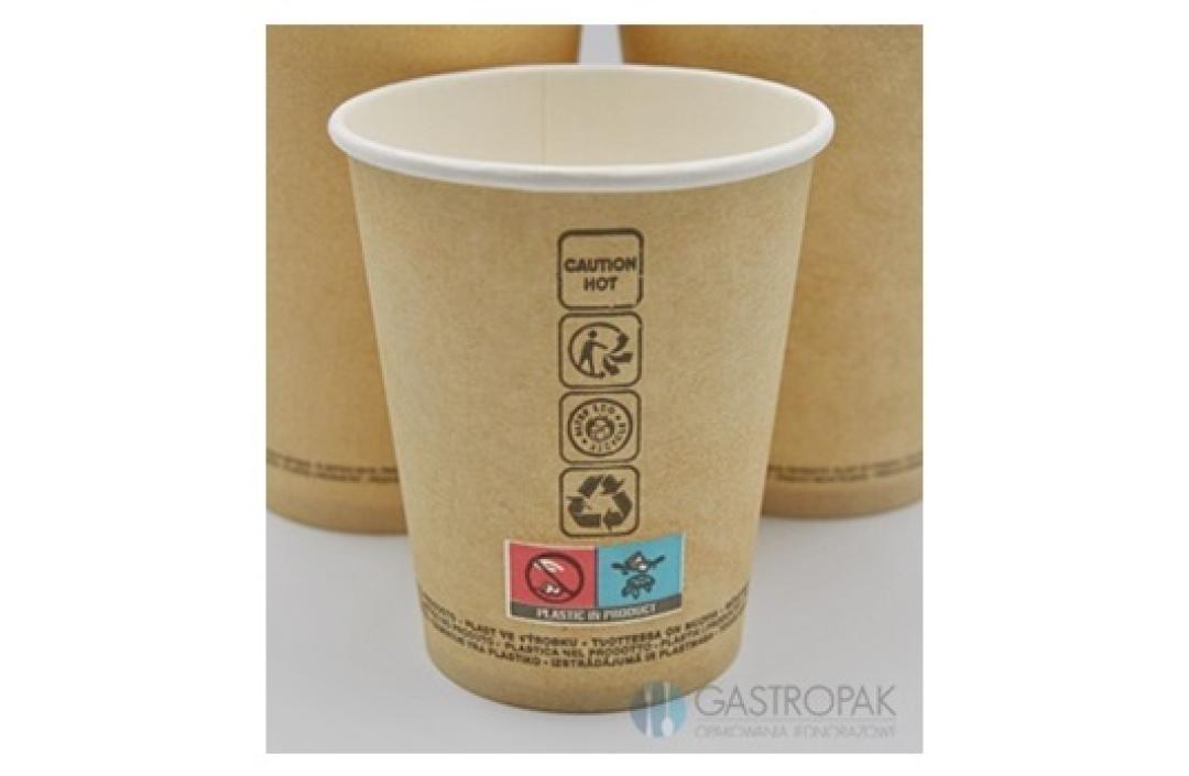 Kubki papierowe kraft do kawy, gorącego 250ml (50)