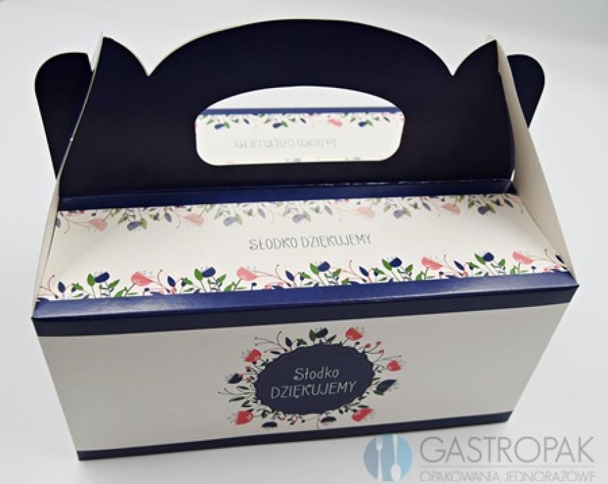 Pudełko na ciasto Weselne Kwiaty