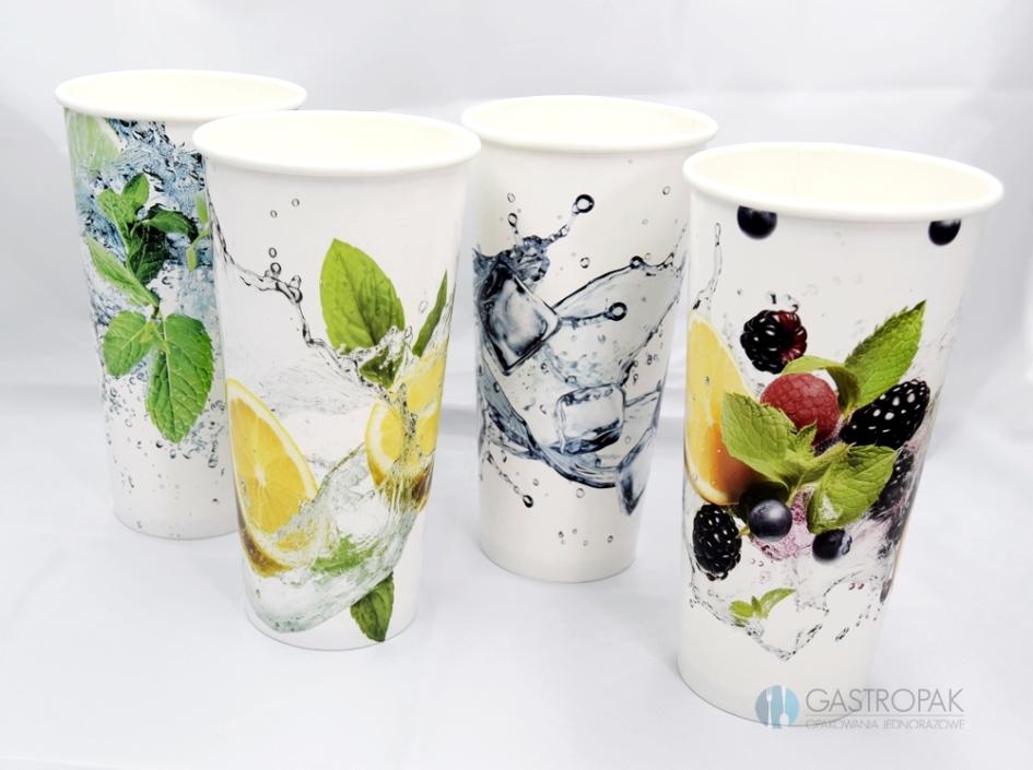 Kubek papierowy do zimnego Fresh Mix 500 ml (50)