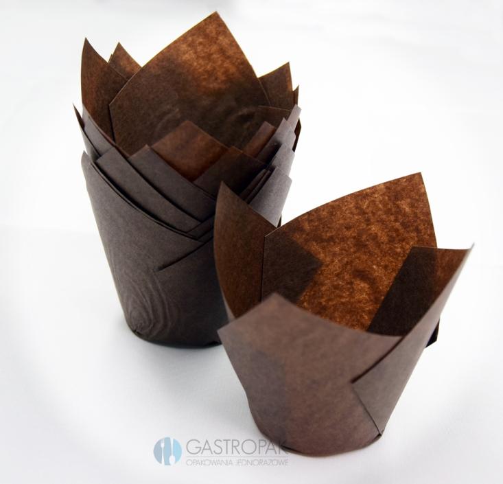 Papilotki muffiny, Tulipan mały brązowy (250)