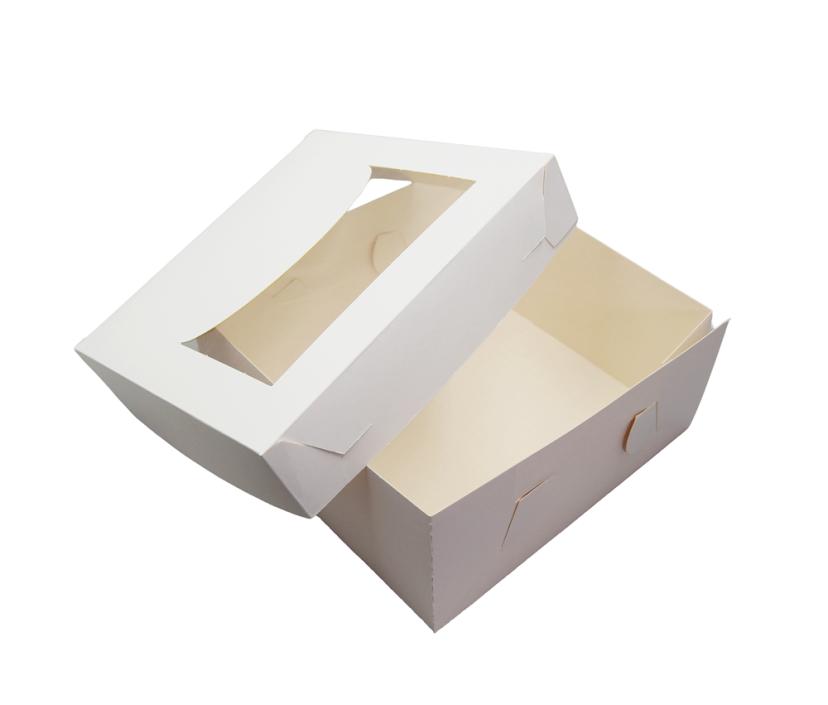 Pudełko na tort z okienkiem 21/21/10 cm (50) (2)