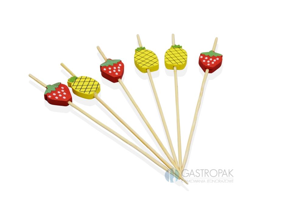 Patyczki bambusowe do przekąsek - owoce 9 cm (100) (1)