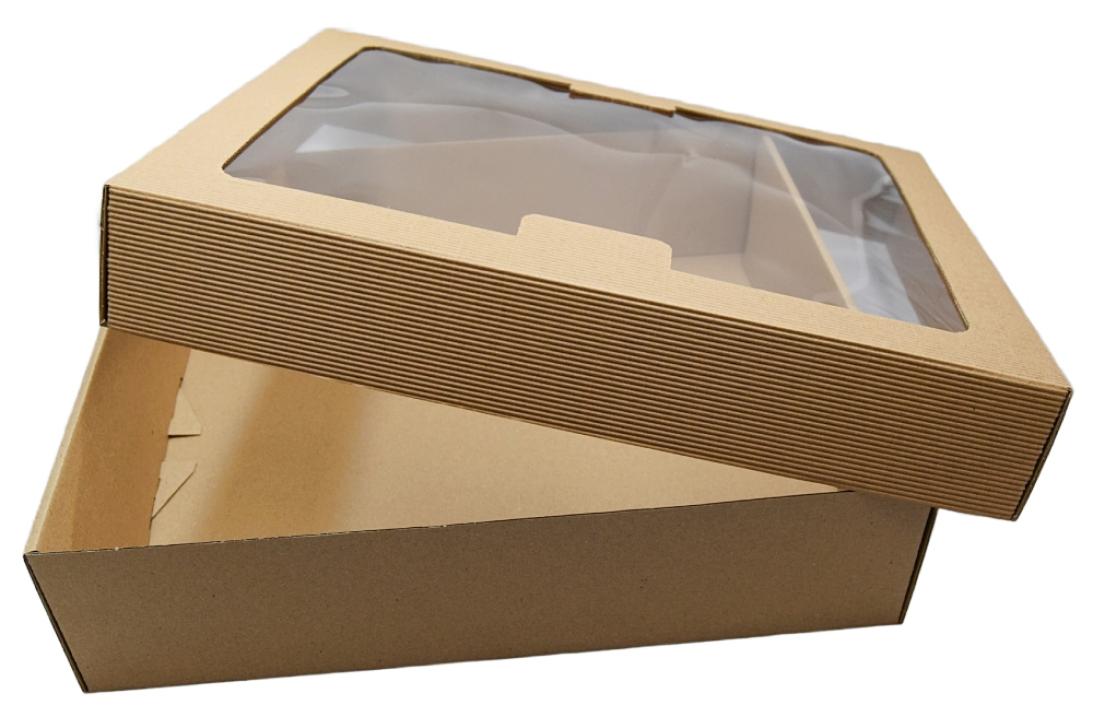 Pudełko cateringowe Party Box z okienkiem 40/30/6 cm (10) (2)