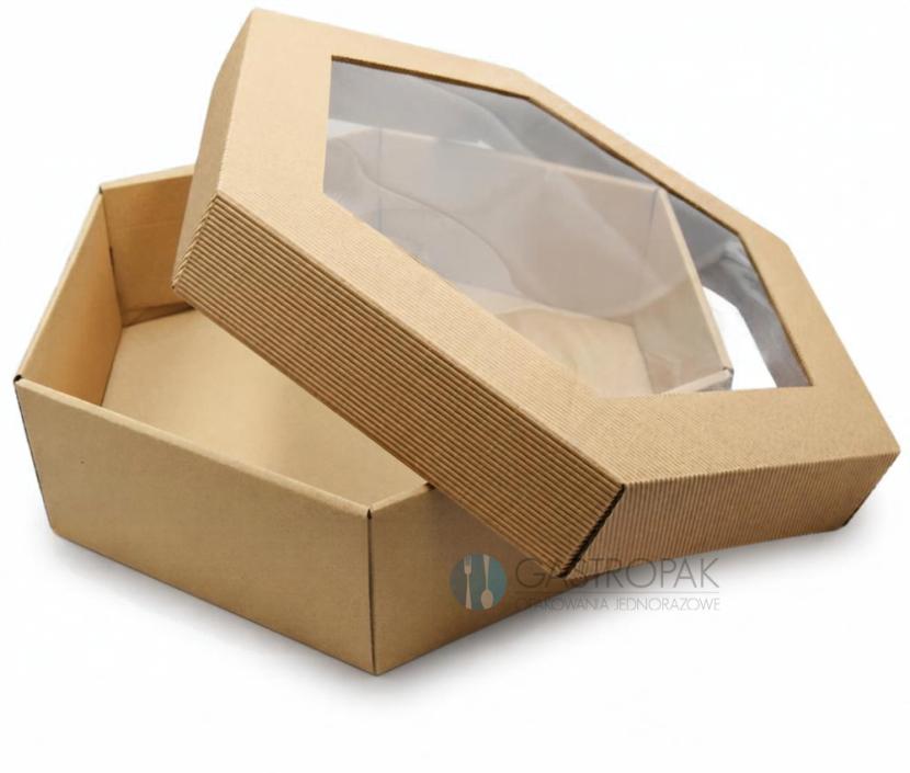 Pudełko cateringowe Party Box z okienkiem 26/26/9 cm (10) (1)