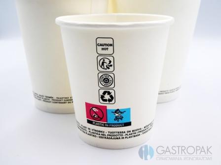 Kubki papierowe białe do kawy, gorącego 250ml (50)