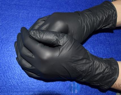 Rękawice medyczne nitrylowe czarne roz. XL