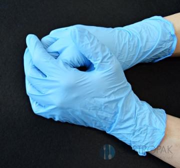 Rękawice medyczne nitrylowe niebieskie roz. XL