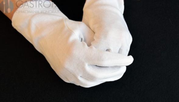 Rękawice bawełniane białe (1  para)