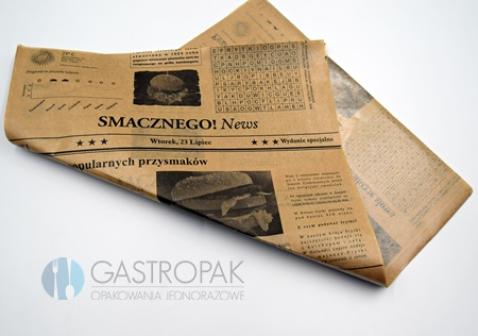 Papier powlekany do pakowania żywności Gazeta 30/40 cm (1000)