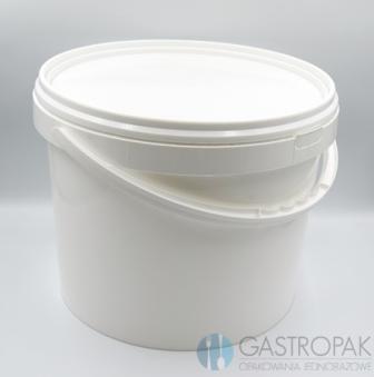 Wiaderko białe spożywcze z pokrywką 11 L (1)