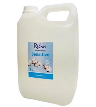 Mydło w płynie Rosa Sensitive Antybakteryjne 5L (1)