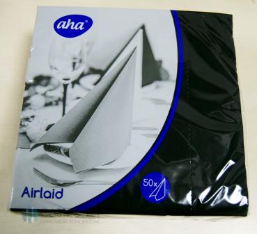 Serwetki Airlaid czarne 40/40 cm (50)