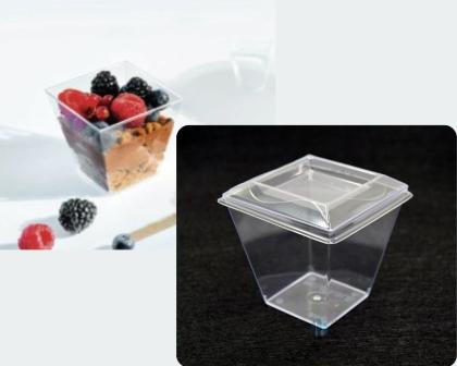 Pojemnik FingerFood Piramidka + zamknięcie 200 ml (50)