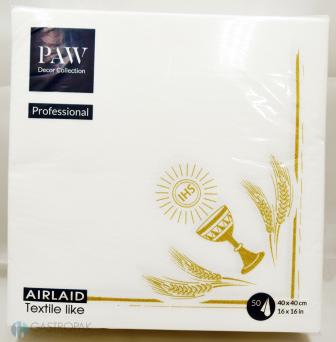 Serwetki Komunia  Paw Professional Airlaid 40/40 (50)