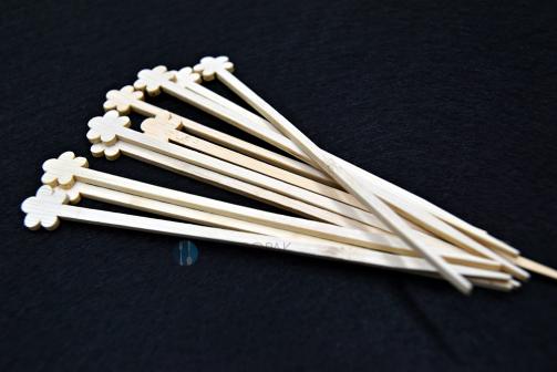 Patyczki bambusowe do przekąsek "Flower" 12 cm (100)