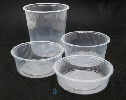 Pojemnik okrągły przezroczysty, sałatkowy, garmażeryjny Wielorazowy 250ml (100)