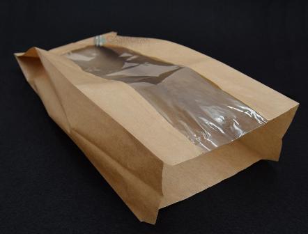 Torebki papierowe z okienkiem brązowa 33/15 cm (1000)