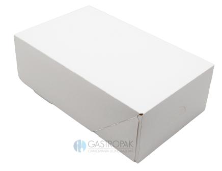 Obrazek dla:  Pudełko cukiernicze białe 125/210/70 mm (20)