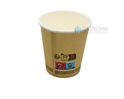 Obrazek 2 dla: Kubek papierowy kraft do kawy, gorącego 180ml (50)