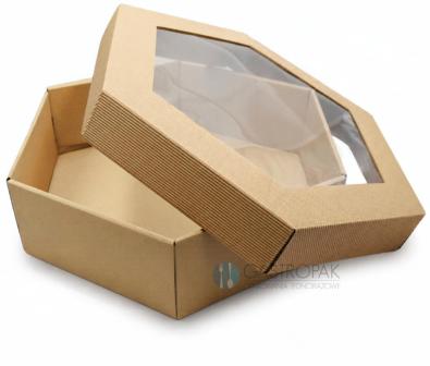 Obrazek dla: Pudełko cateringowe Party Box z okienkiem 26/26/9 cm (10)